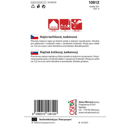 Osiva - Rajče Keříkové balkónové žluté, 10ks