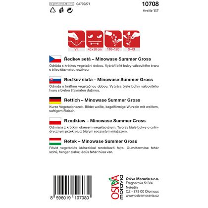Osiva - Ředkev MINOWASE SUMMER , 10ks